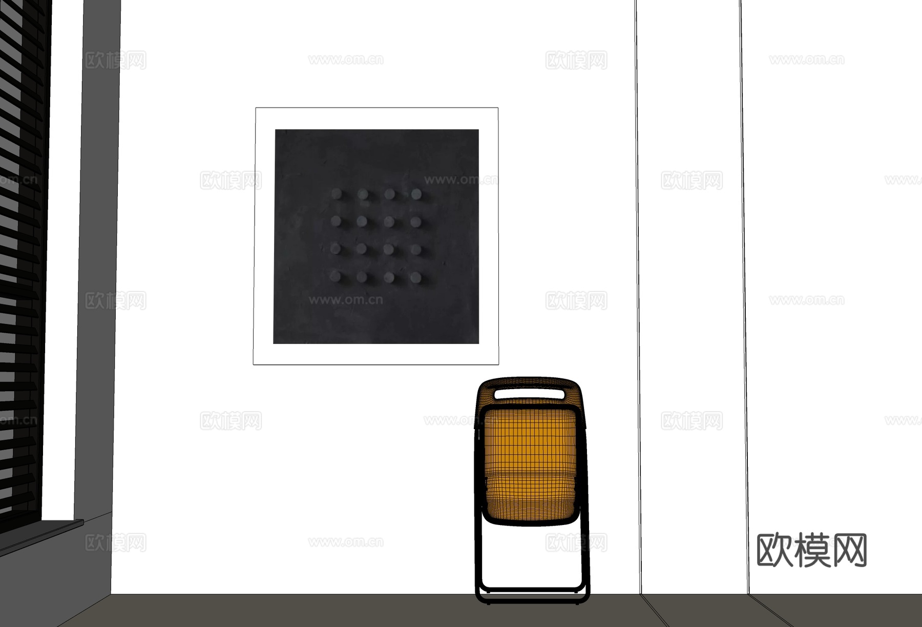 现代挂画 现代装饰画su模型