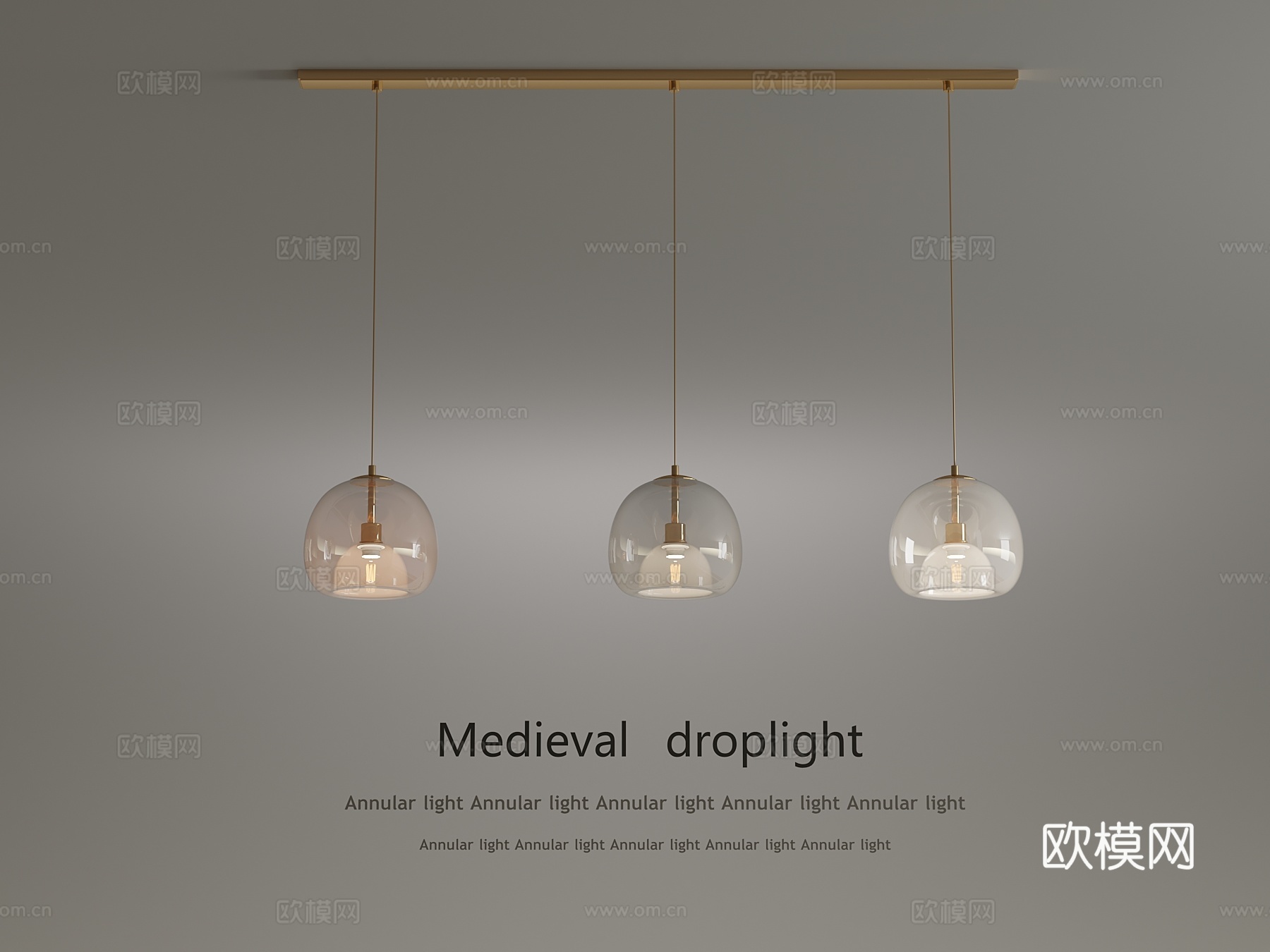 法式奶油风吊灯 餐厅吊灯3d模型