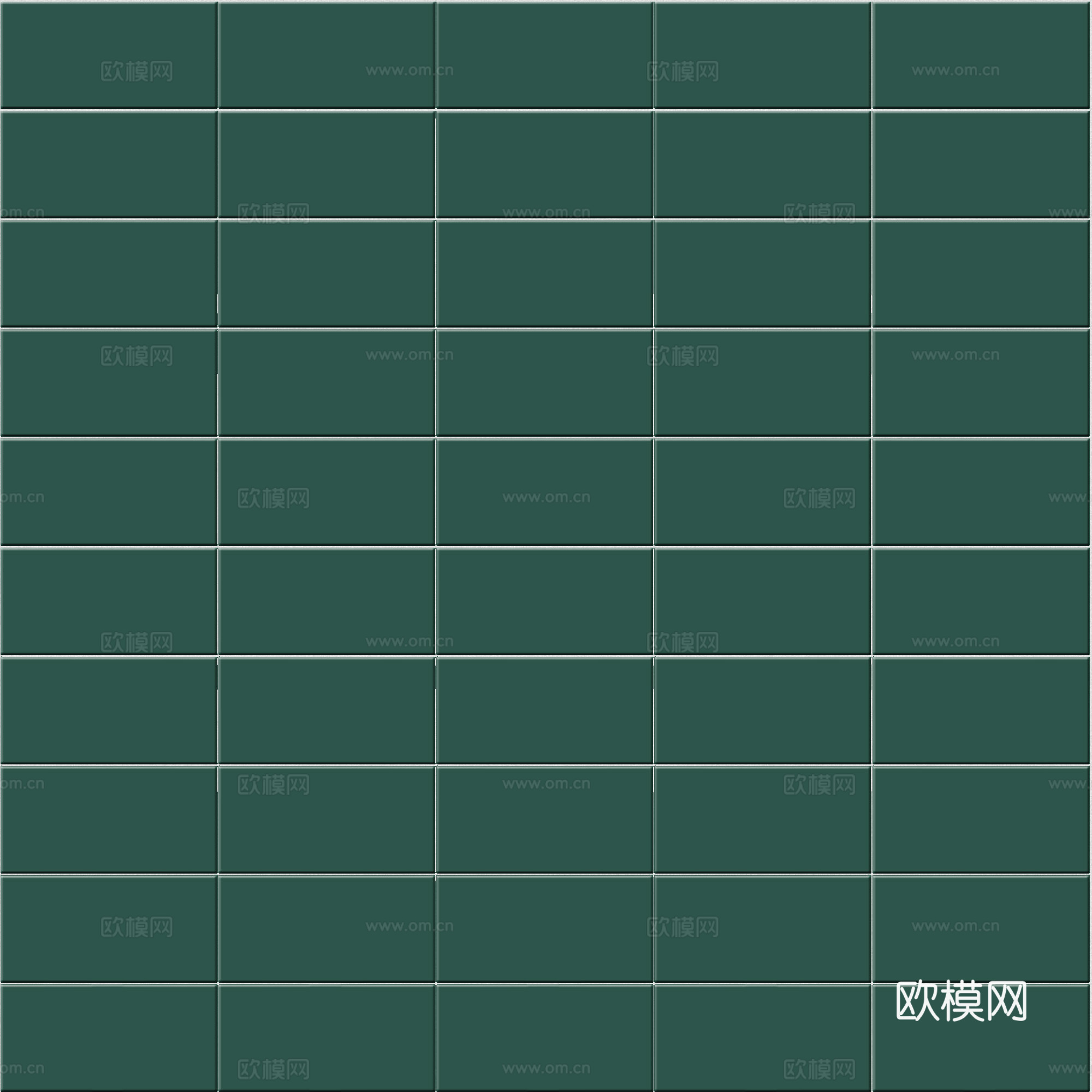 绿色砖墙
