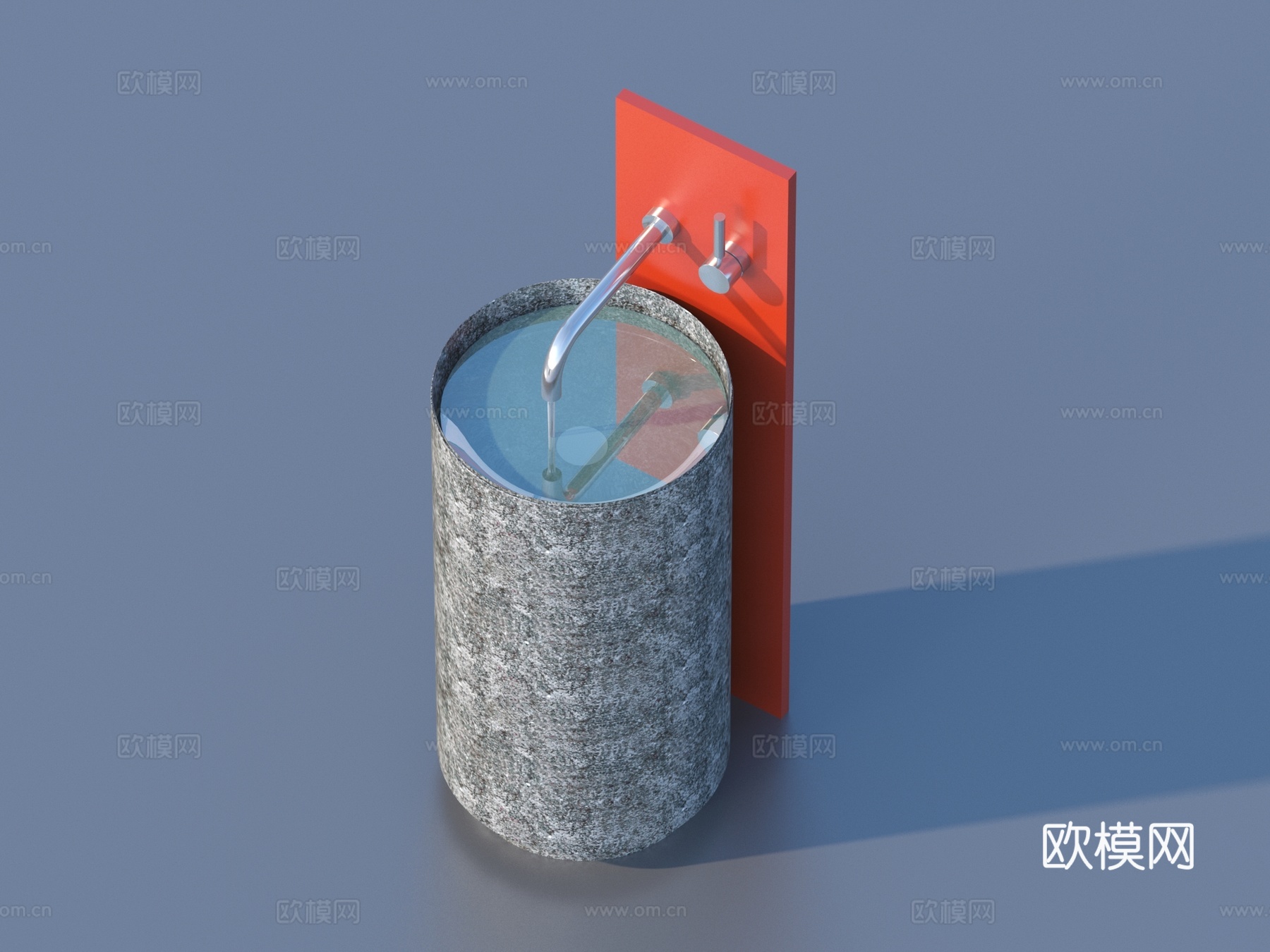 洗手盆 洗手台 石槽3d模型