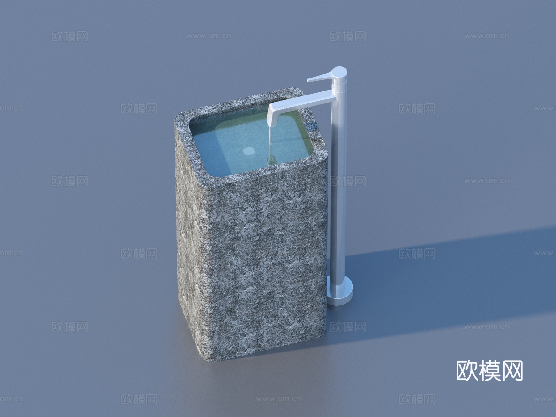 洗手盆 洗手台 石槽3d模型