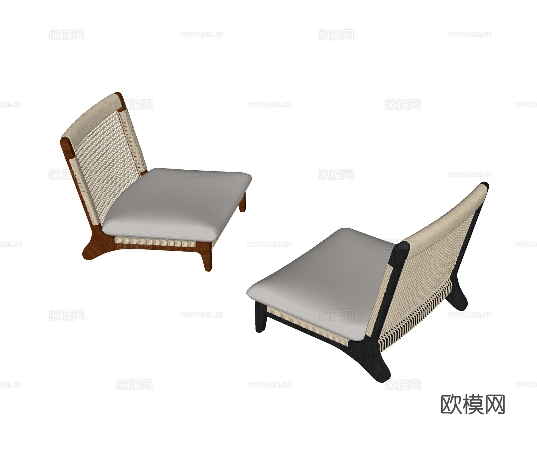 现代休闲椅 单椅 茶椅su模型