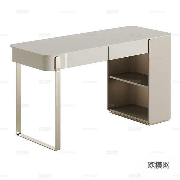 书桌 写字台 端景台3d模型