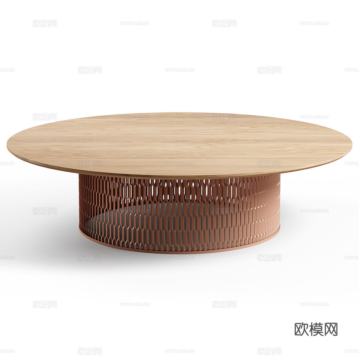 现代北欧原木茶几3d模型