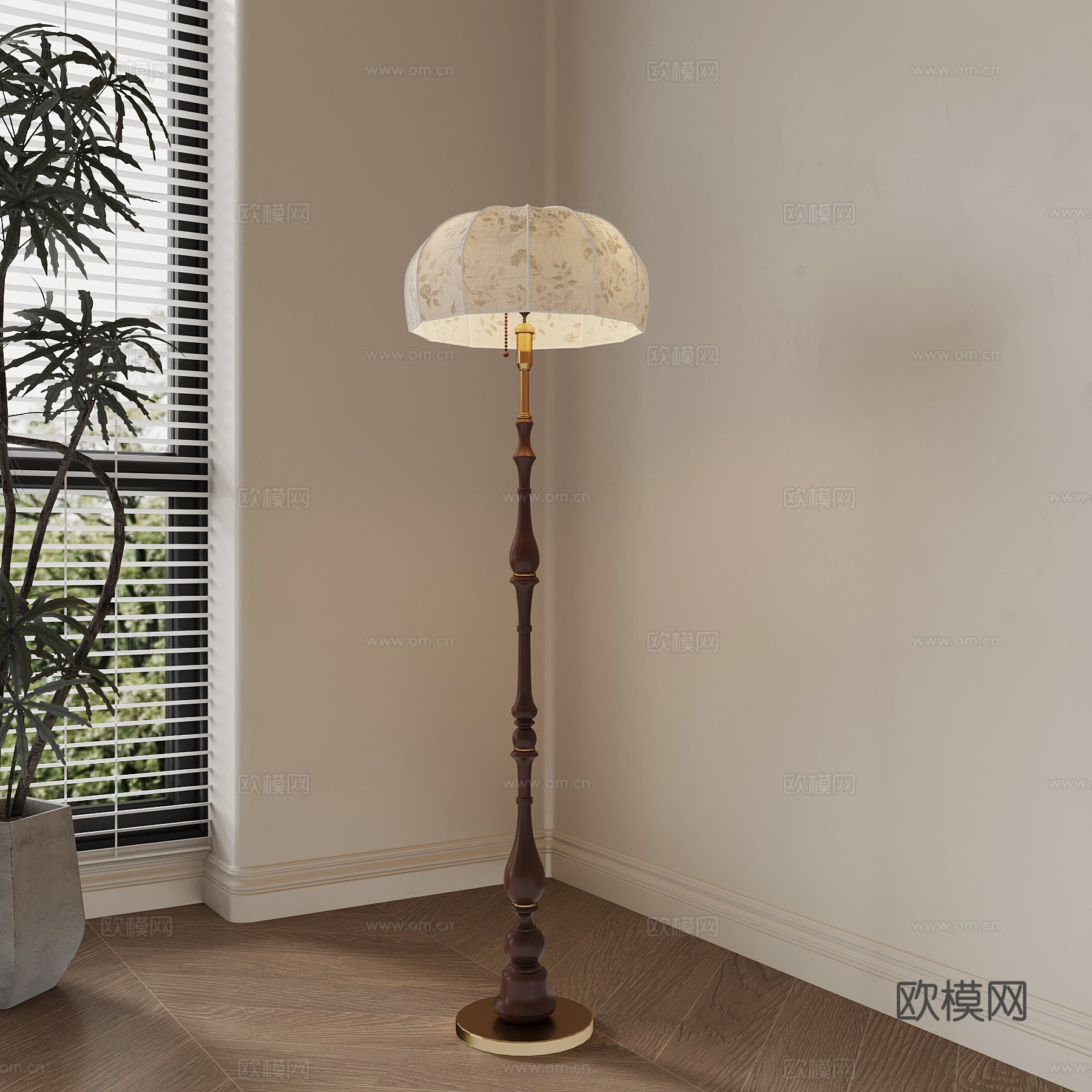 法式落地灯 装饰灯3d模型