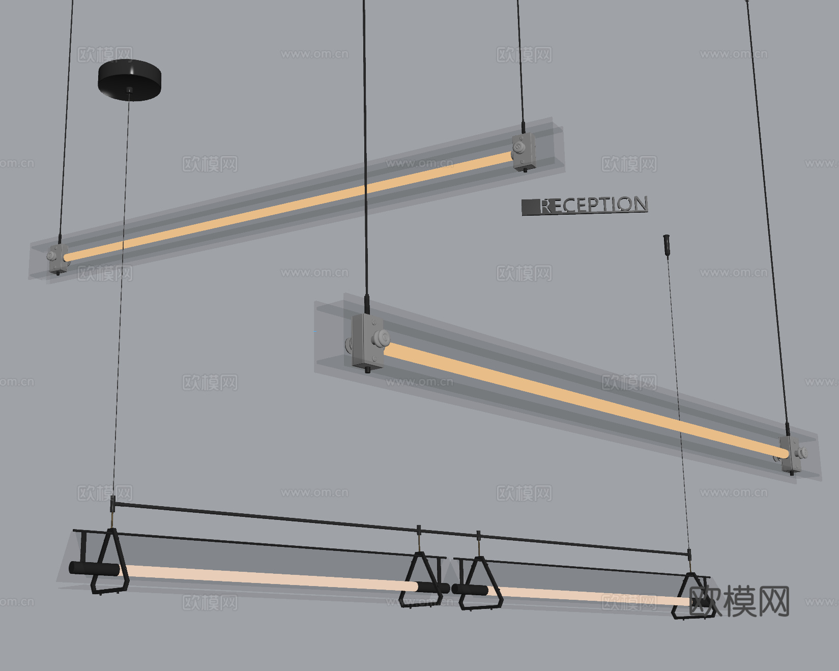 吊灯su模型下载（渲染图2）