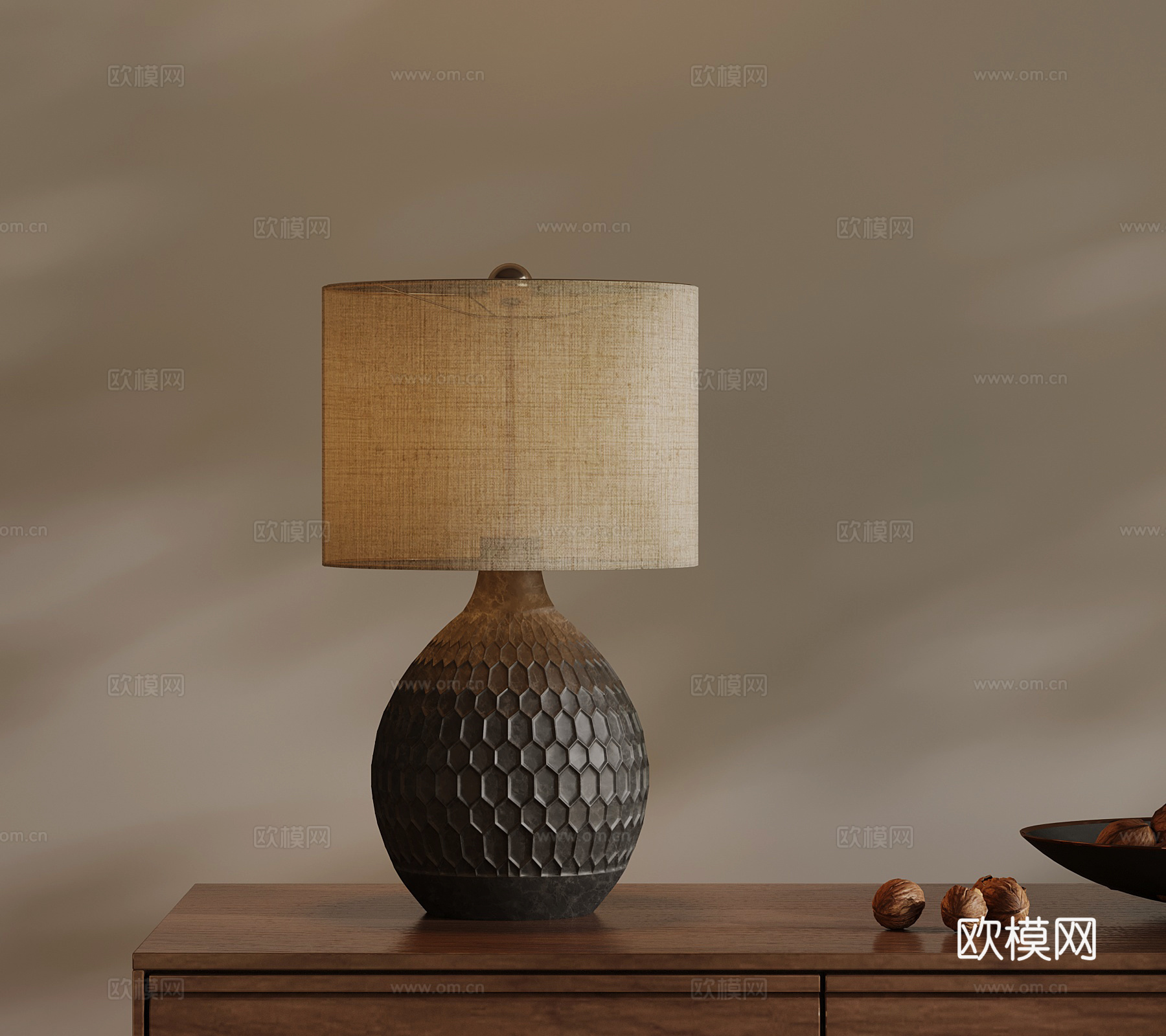 台灯 法式中古风台灯3d模型