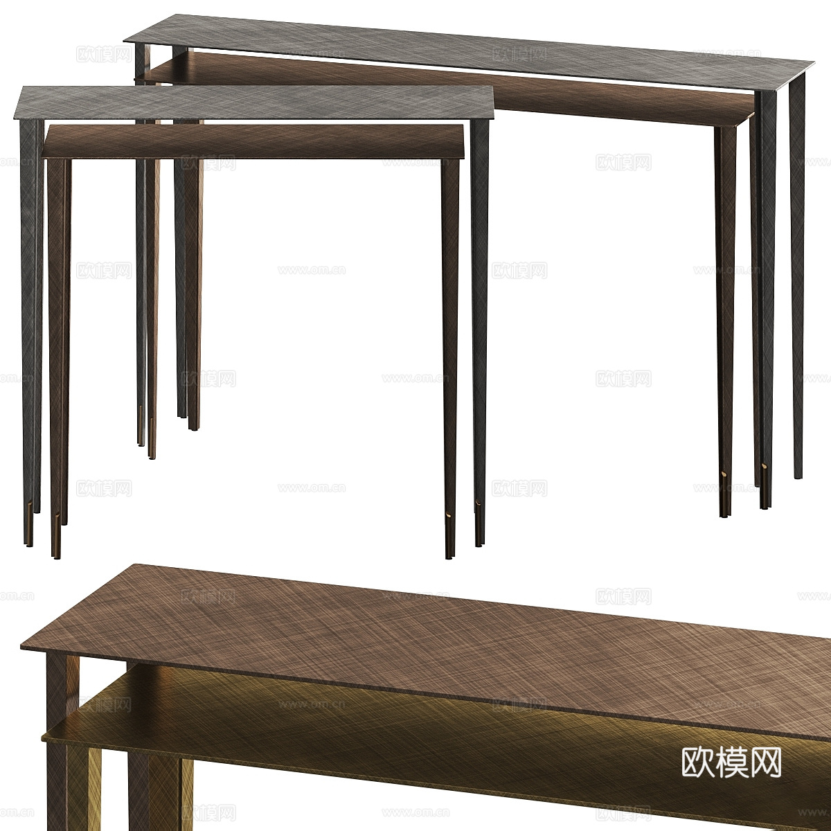 现代轻奢端景台3d模型