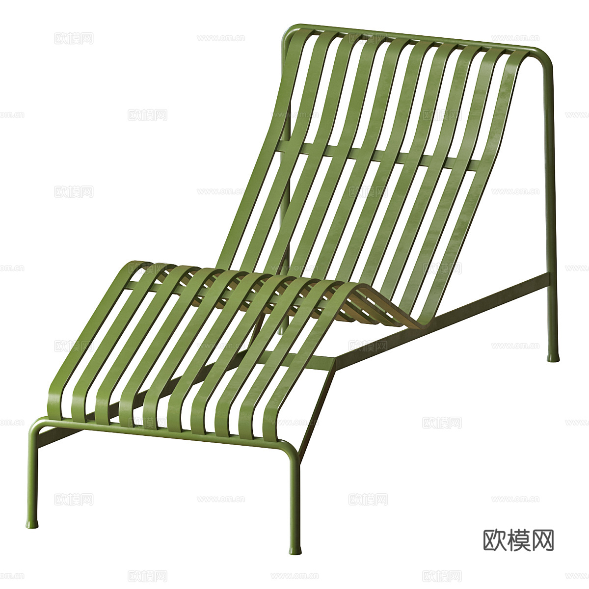 现代意式极简不锈钢躺椅3d模型