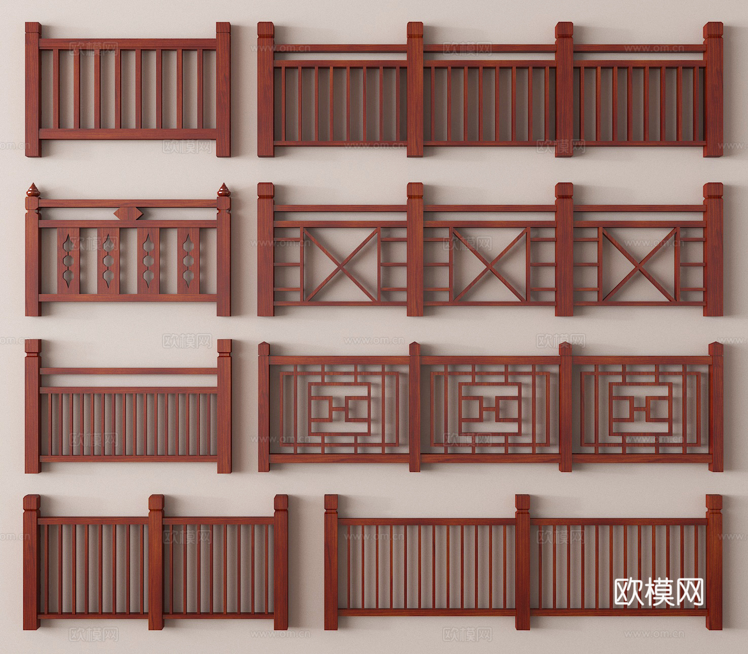 栅栏 护栏 栏杆 围栏su模型