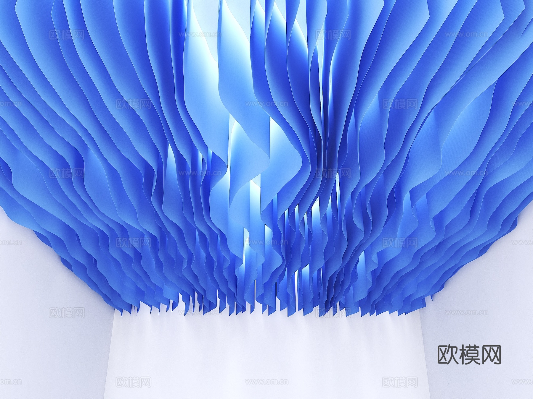 异形吊顶 法国纹理纸吊顶 背景布天花吊顶 现代格栅吊顶 渐变3d模型