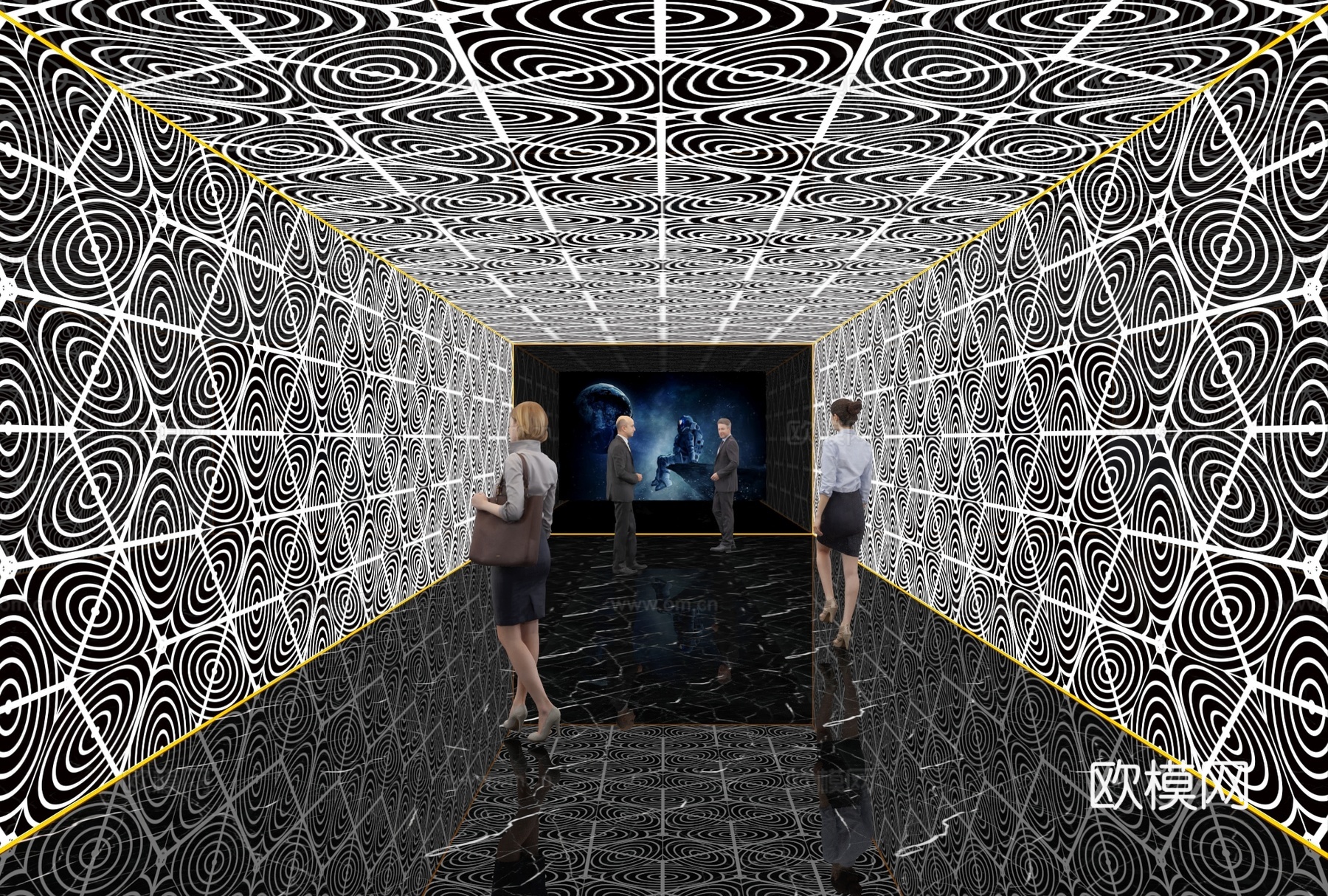 走廊过道3d模型