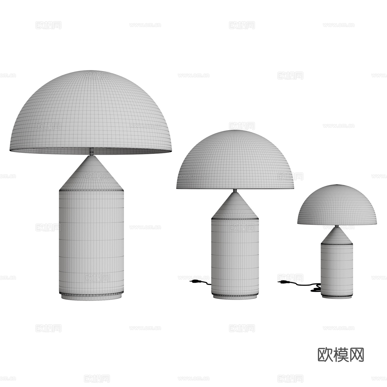 现代意式轻奢台灯3d模型