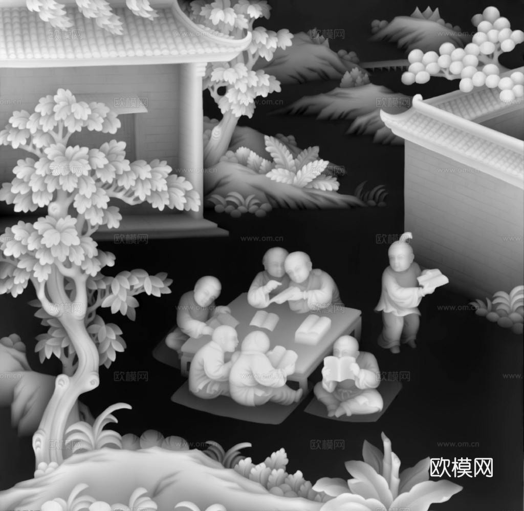 黑白凹凸 浮雕