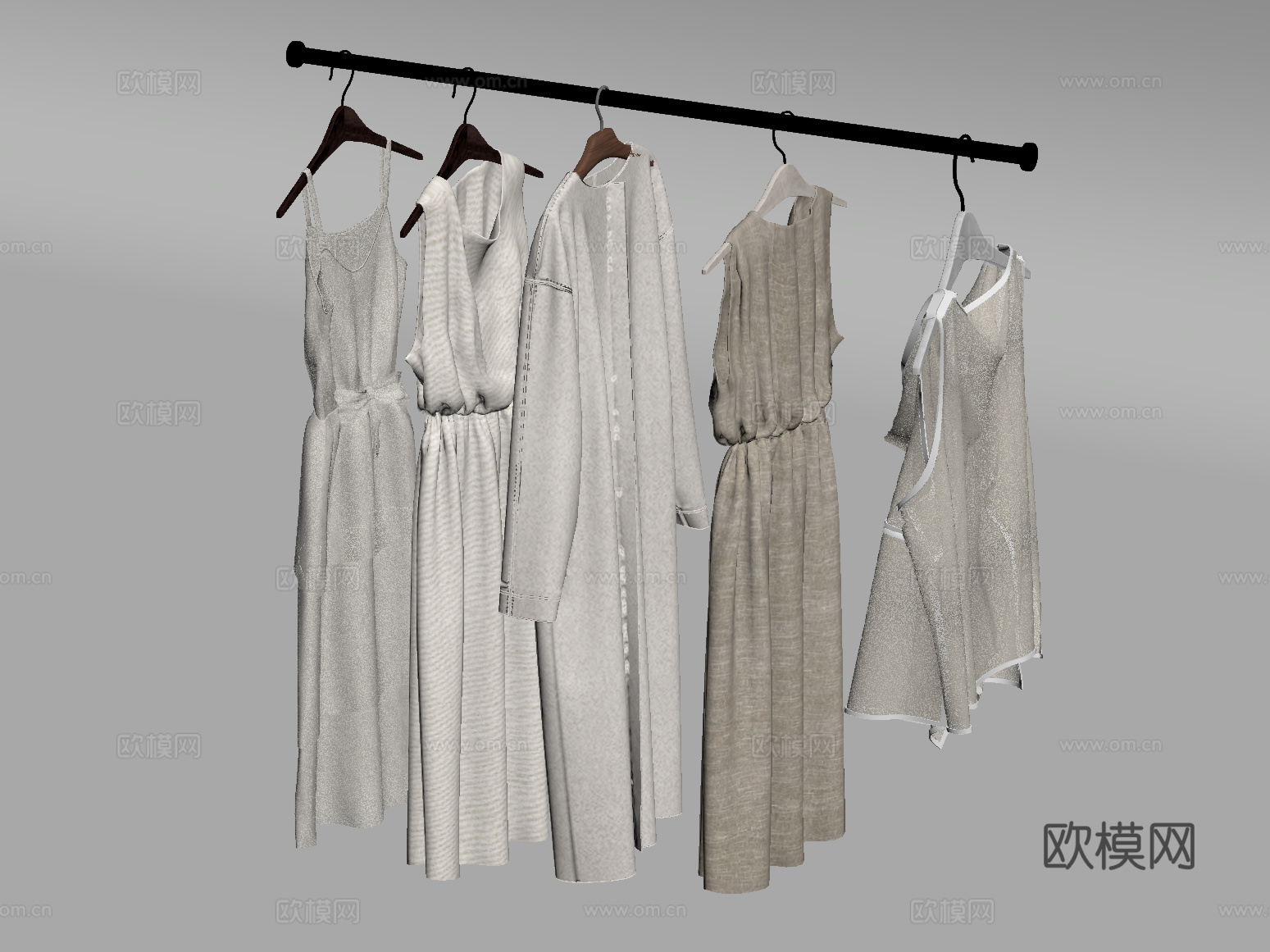 服装 现代女装服饰su模型