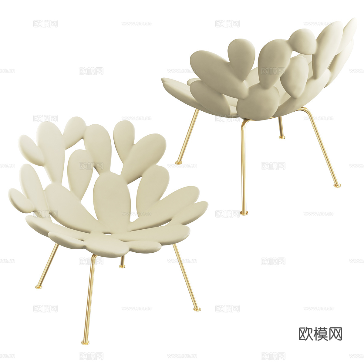 现代北欧休闲椅3d模型