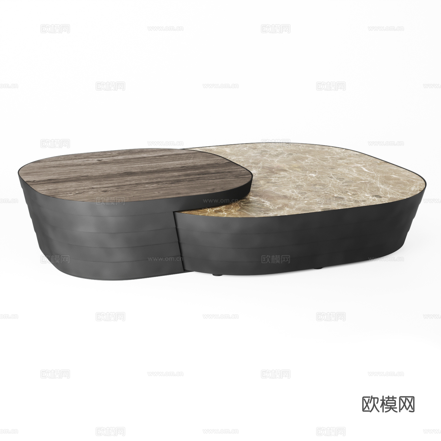 现代意式茶几组合3d模型