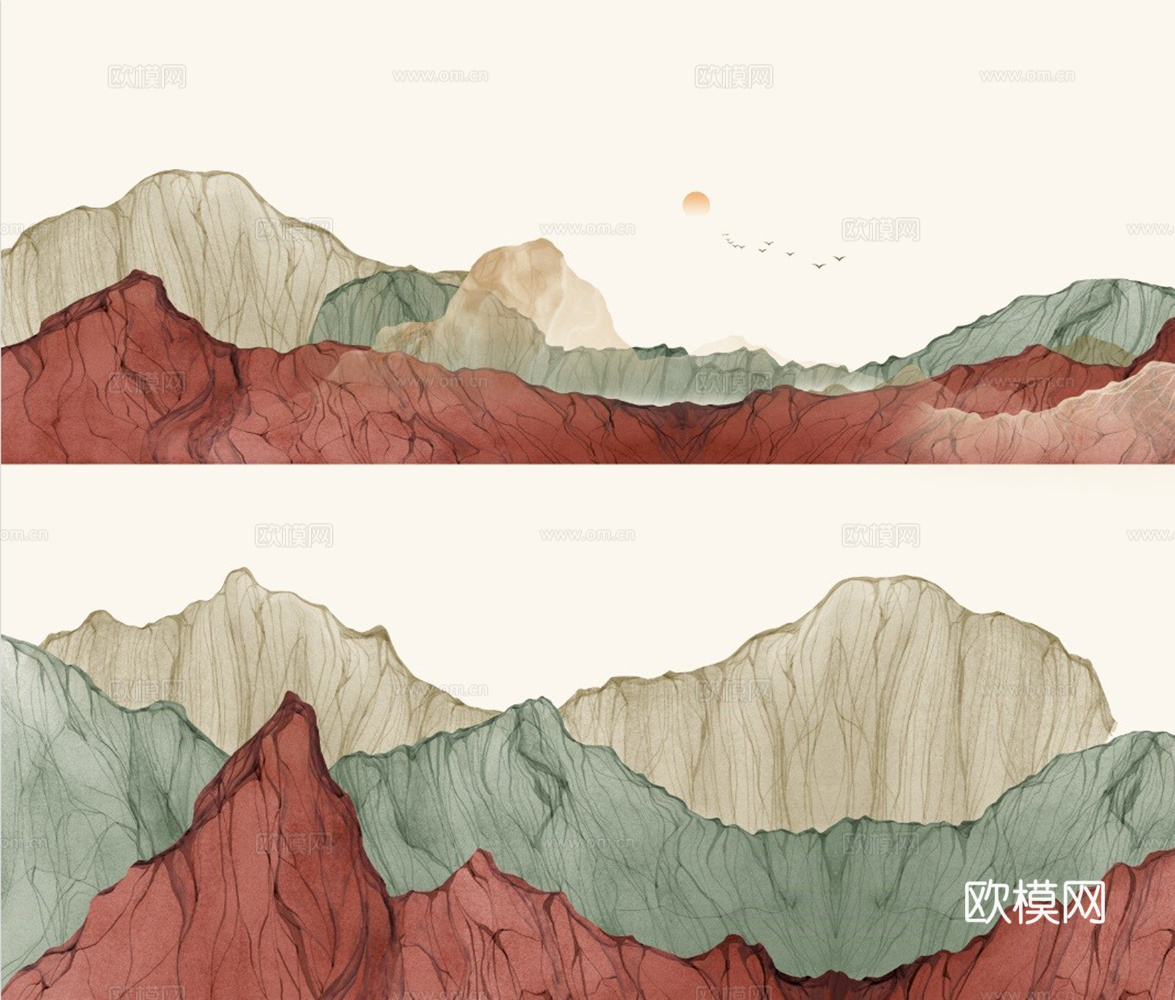 现代简约 装饰画 油画 壁画 抽象画 人物动物 卡通下载