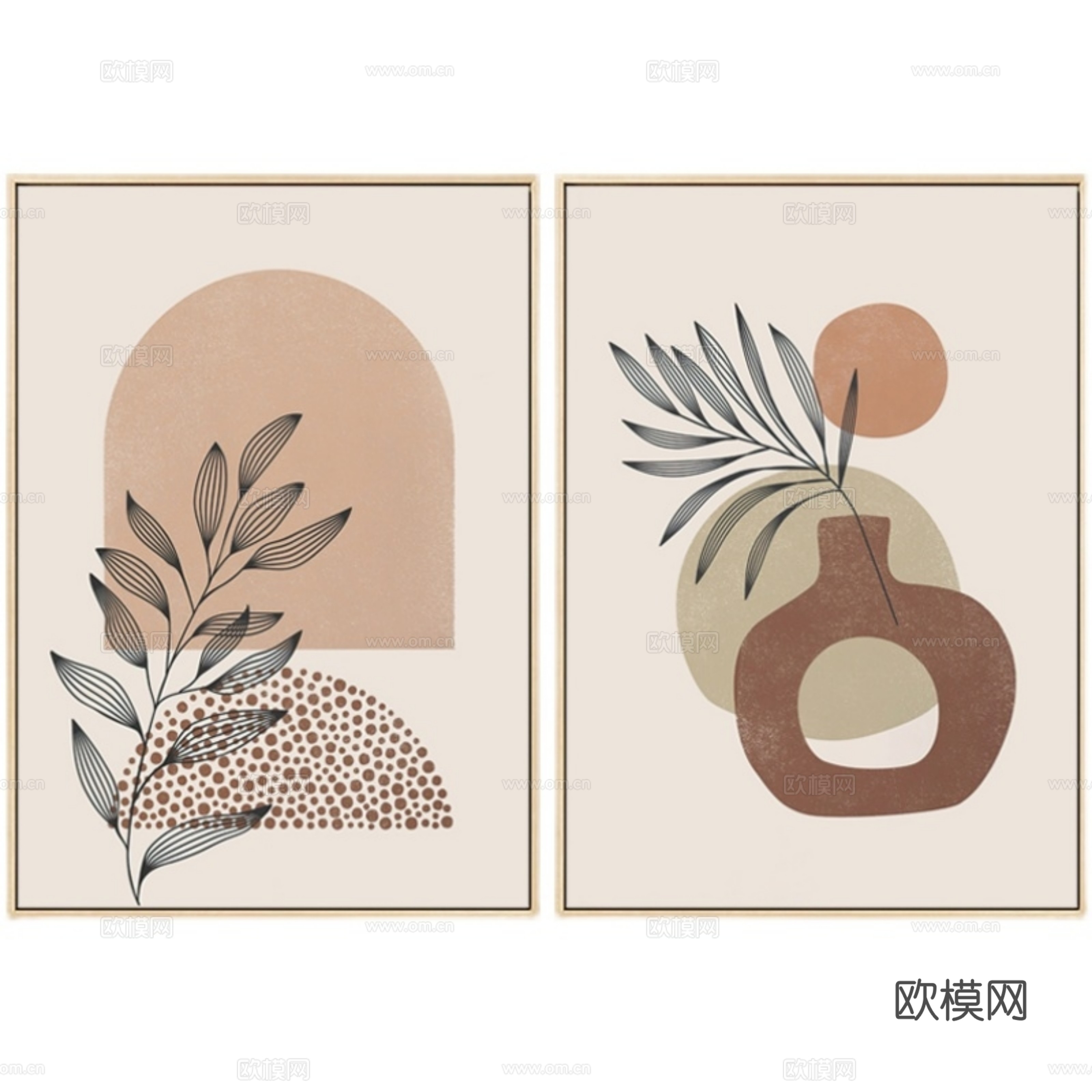 现代简约 饰画 油画 璧画 抽象画 人物动物 卡通