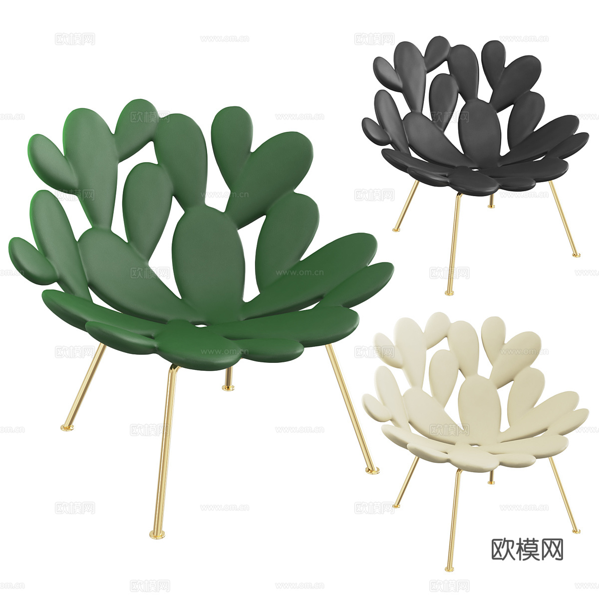 现代北欧休闲椅3d模型