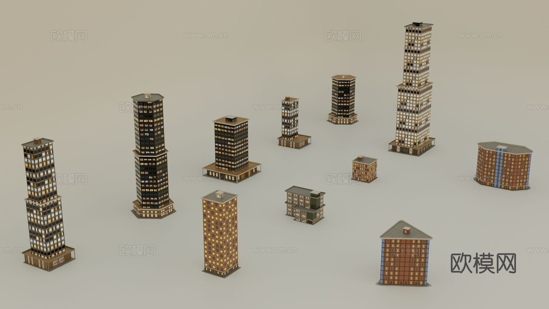 城市 建筑 高楼3d模型