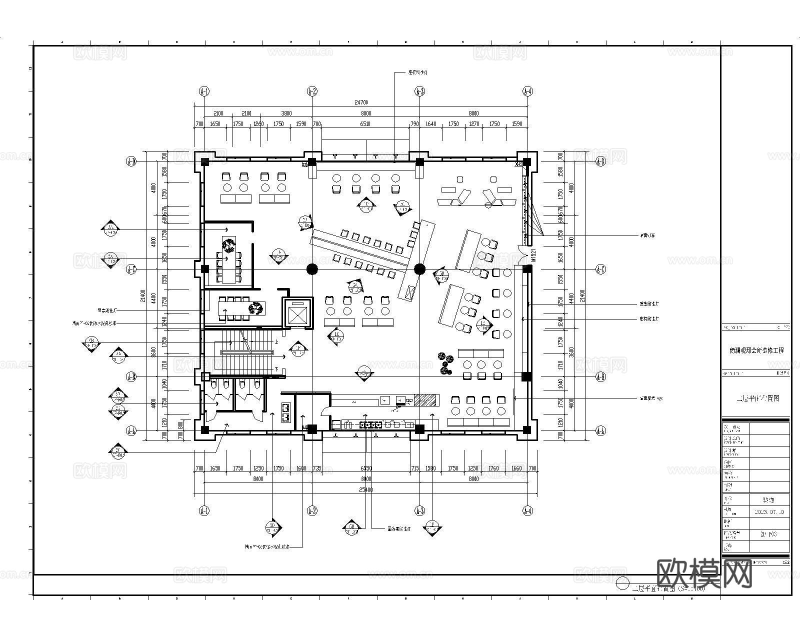 茶吧全套装饰施工图纸cad施工图