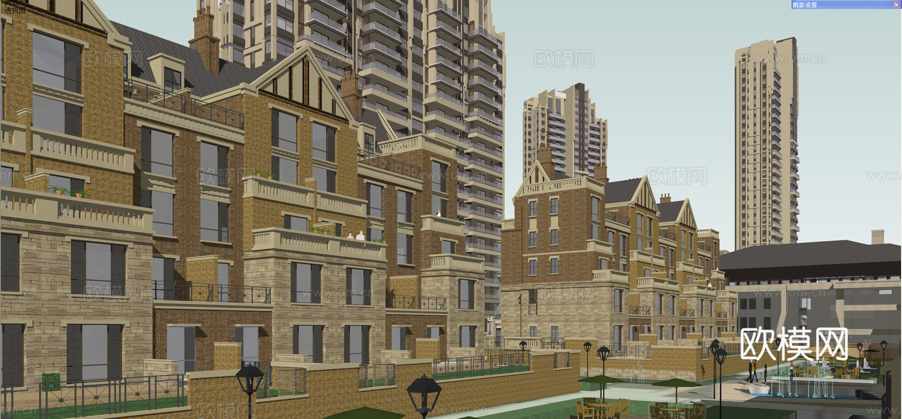 中华大街新古典小区+英式洋房su模型