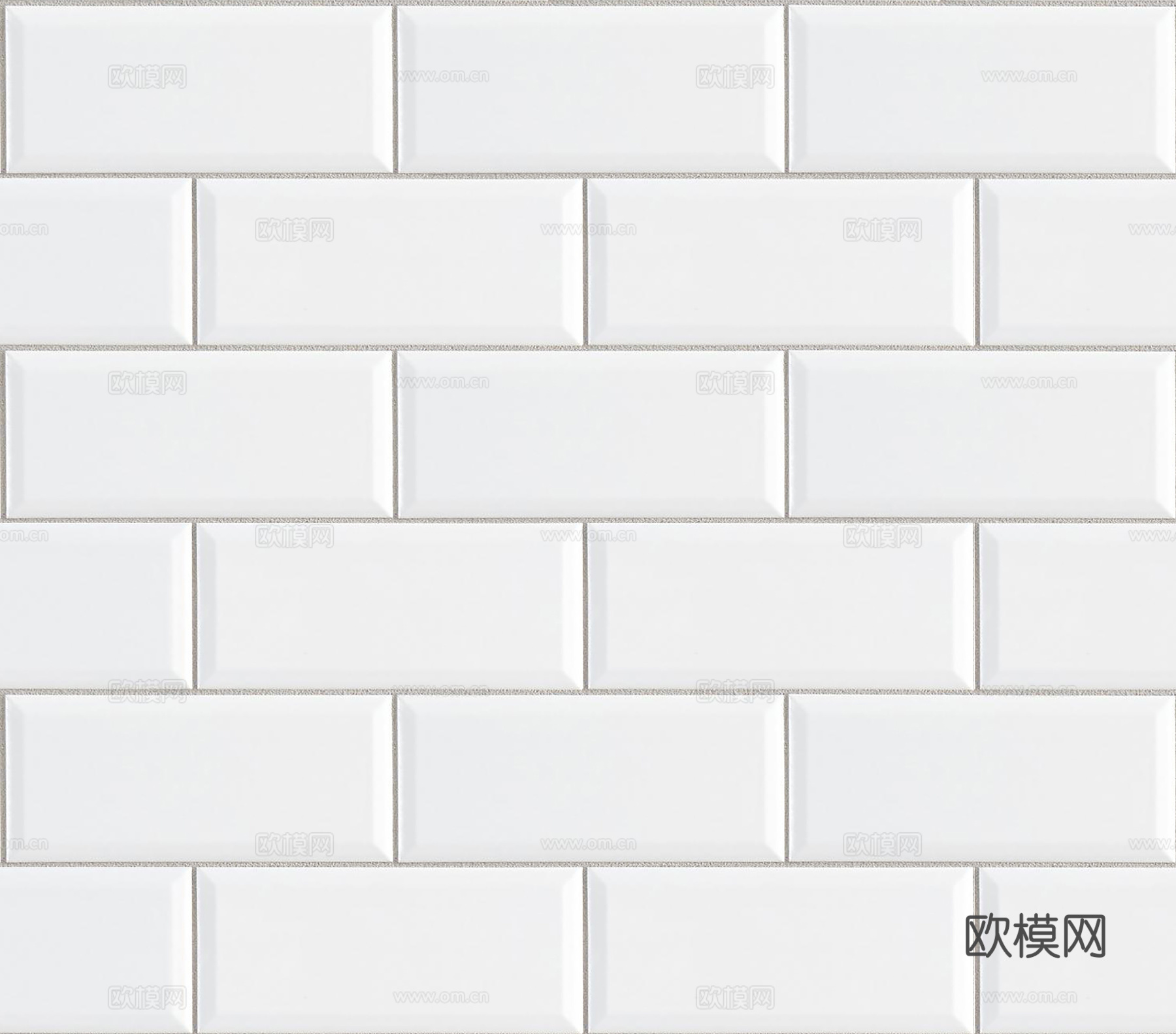 无缝白色错缝拼面包砖