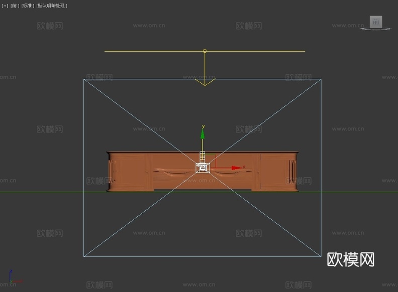 简约 电视柜 木质3d模型下载(渲染图3)