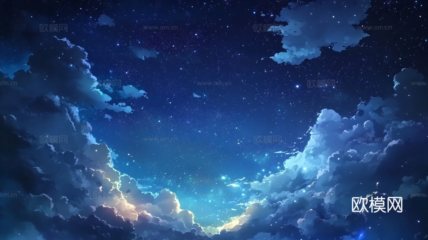 梦幻云彩科幻电视屏幕