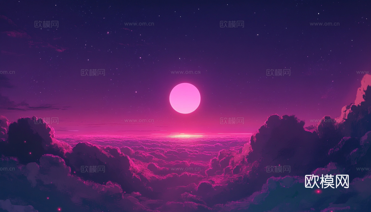 梦幻云彩科幻电视屏幕下载（渲染图2）