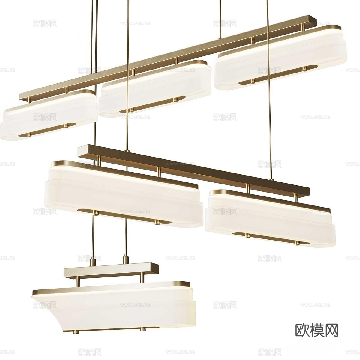轻奢大厅吊灯su模型