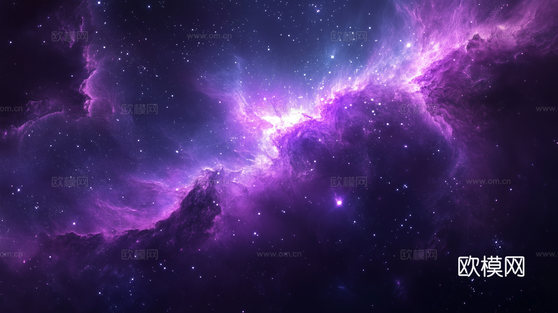 梦幻云彩科幻电视屏幕