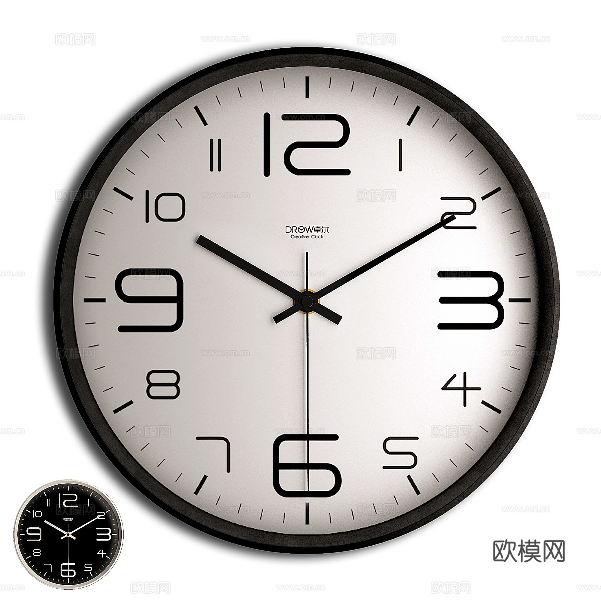 时钟 挂钟 石英钟 挂墙时钟3d模型