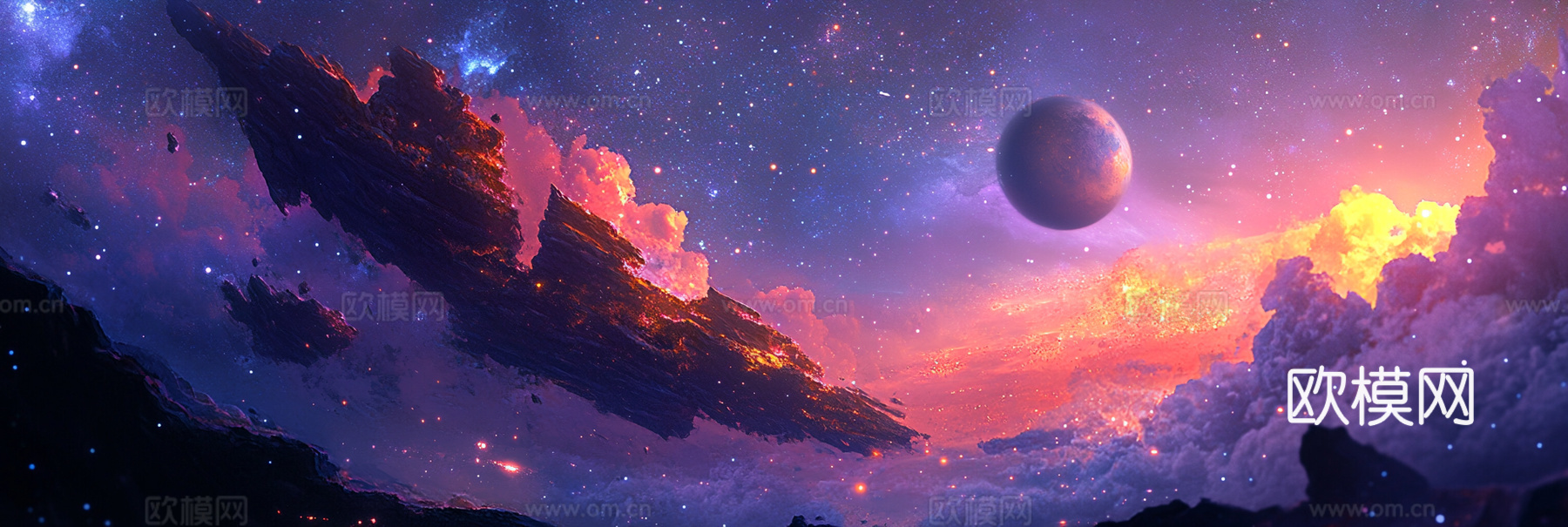 梦幻云彩科幻电视屏幕下载（渲染图1）