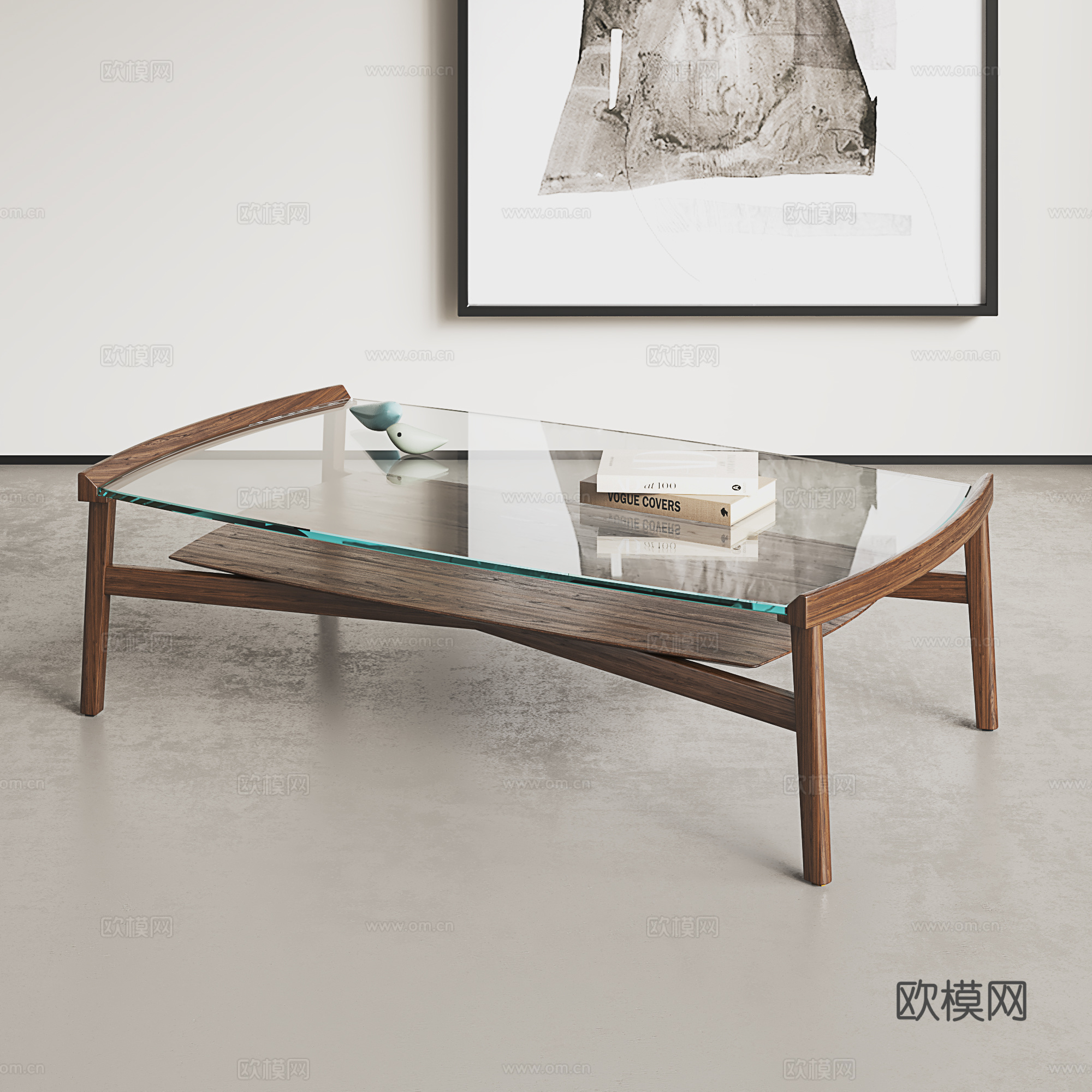 复古风茶几 中古风茶几 现代茶几 北欧茶几su模型