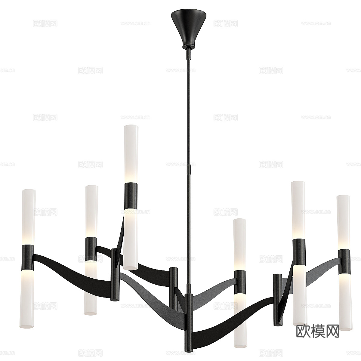 现代意式装饰吊灯3d模型