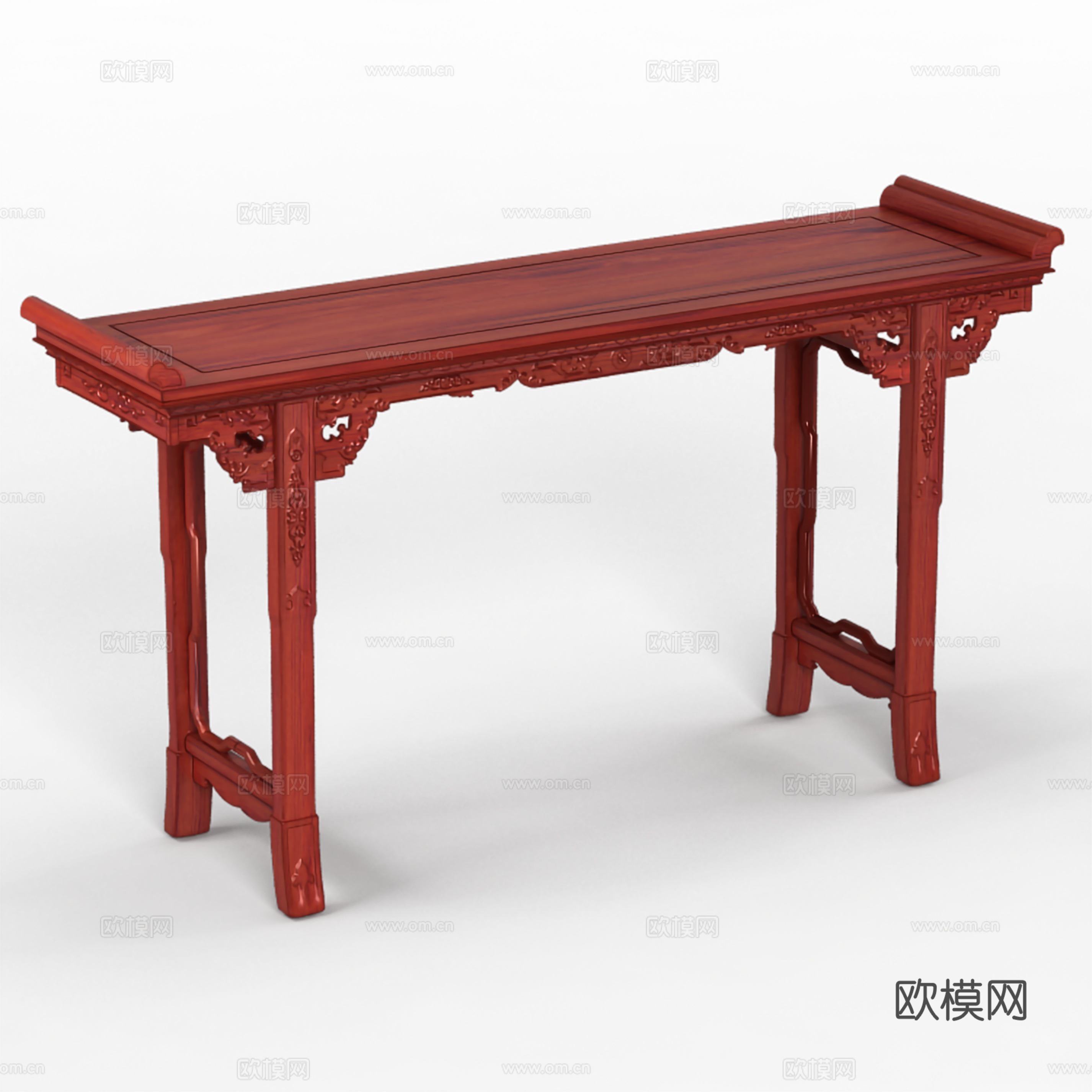 中式条案 雕花条案 供桌3d模型