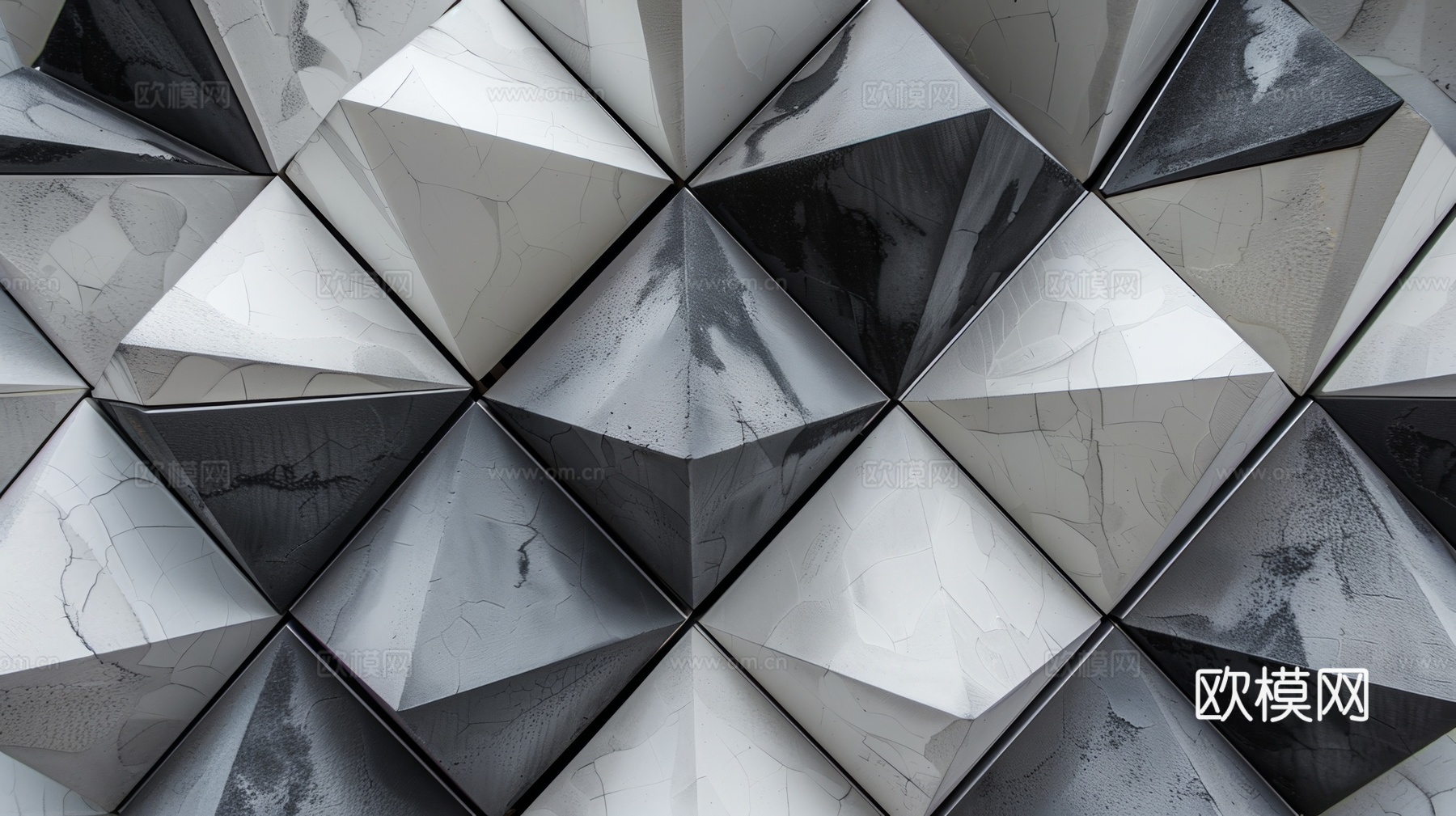 3D浮雕立体砖墙背景下载（渲染图1）