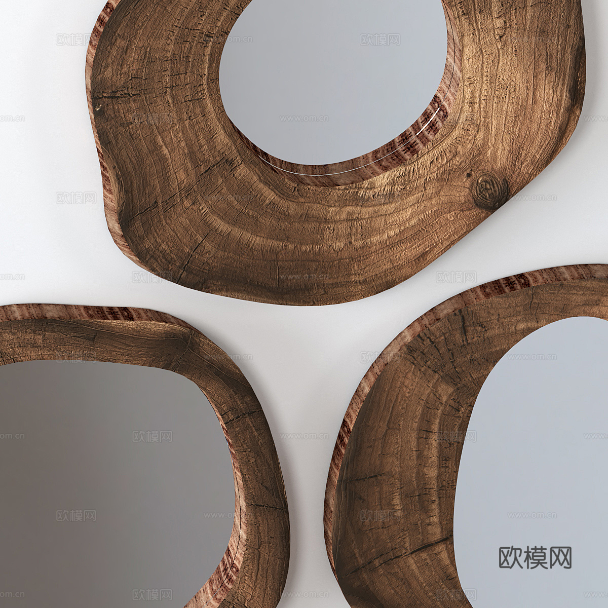北欧侘寂装饰镜子3d模型
