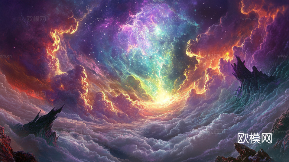 梦幻云彩科幻电视屏幕下载(渲染图8)