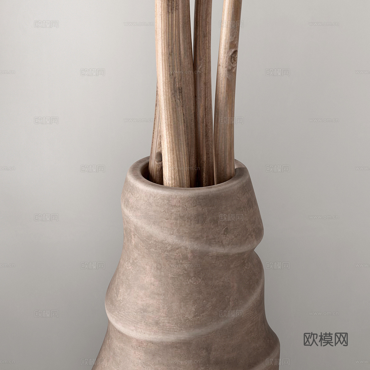 新中式干枝装饰3d模型