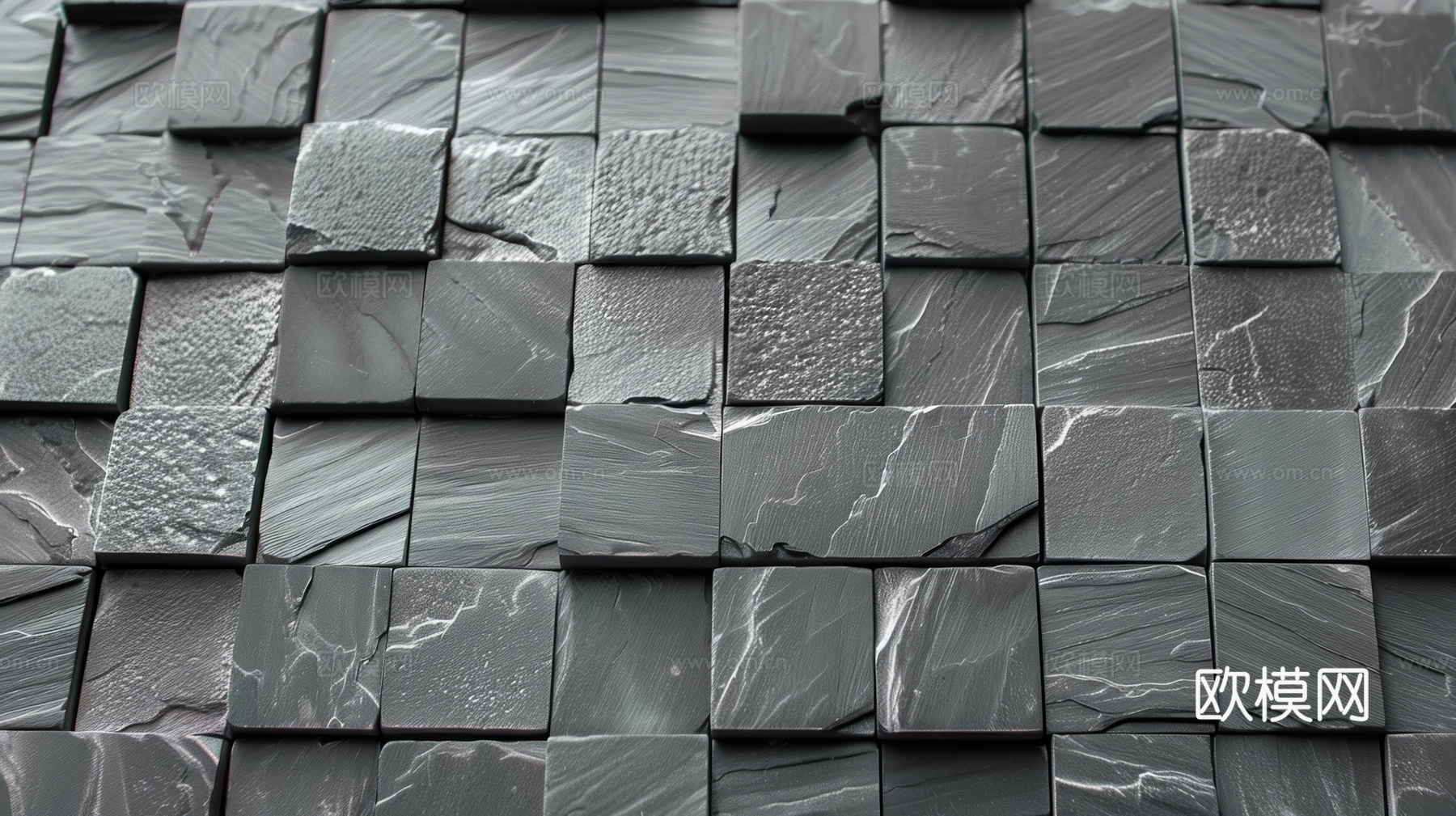 3D浮雕立体砖墙背景下载（渲染图1）