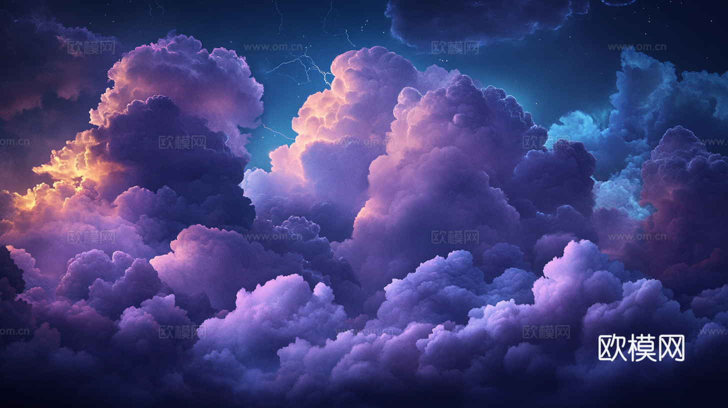 梦幻云彩科幻电视屏幕下载（渲染图1）