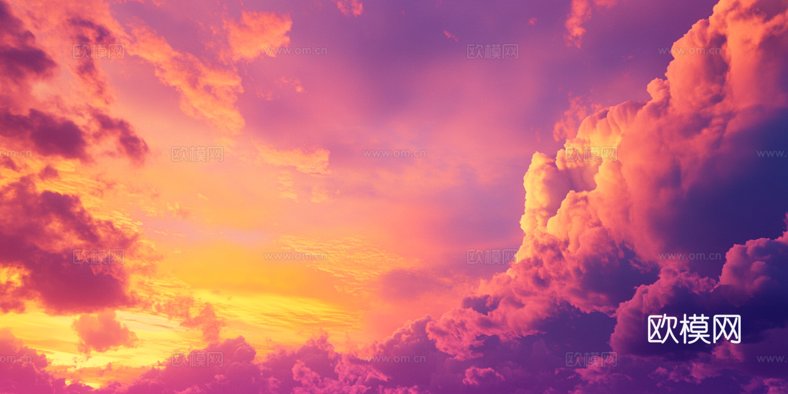 梦幻云彩科幻电视屏幕下载（渲染图1）