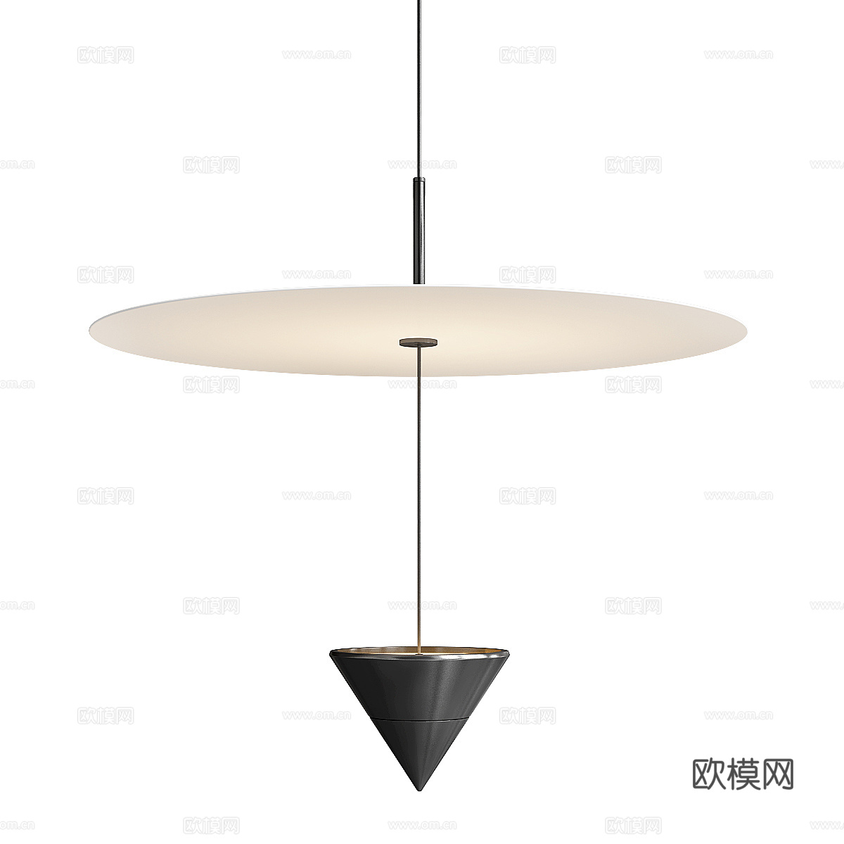 现代意式极简装饰吊灯3d模型