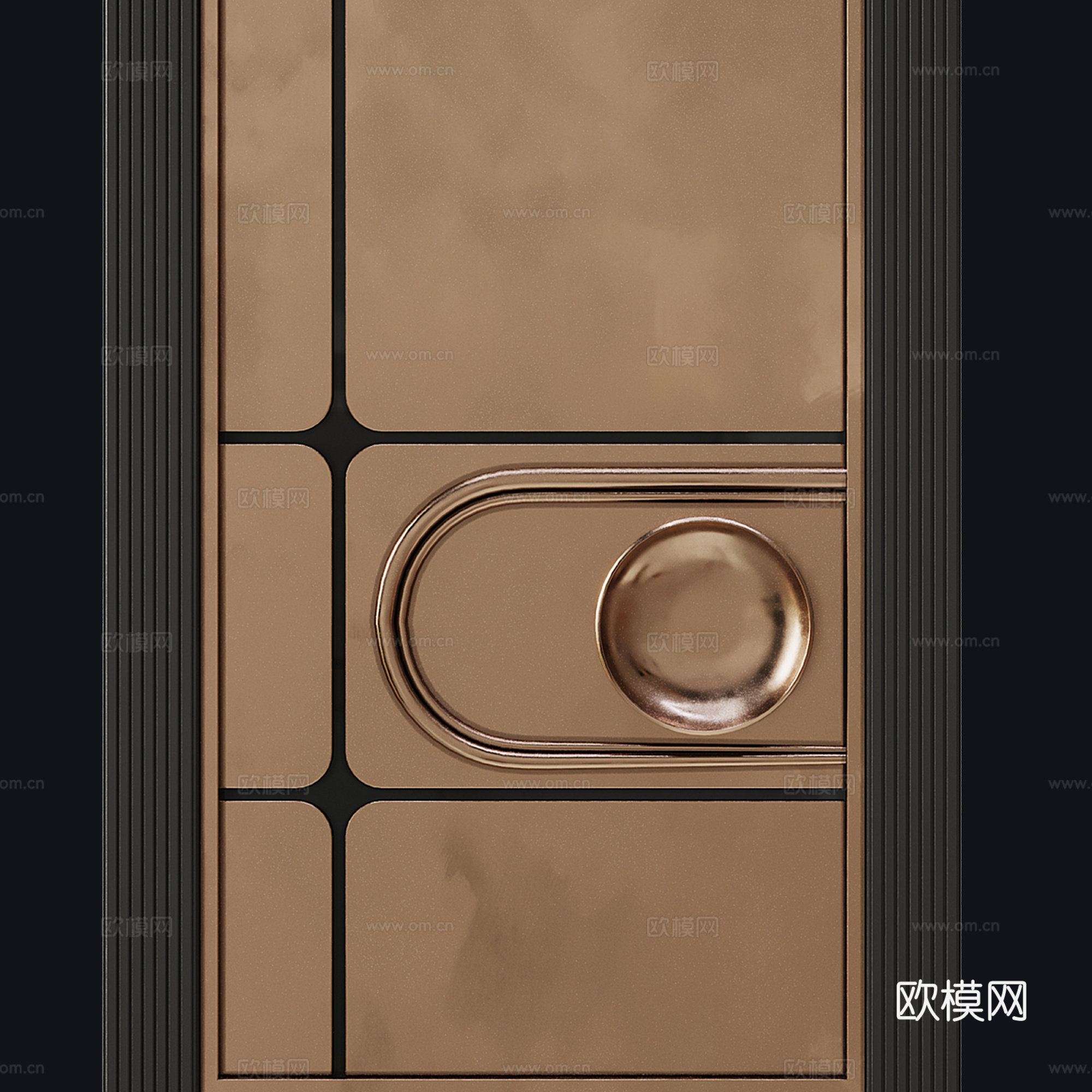 现代轻奢入户门3d模型