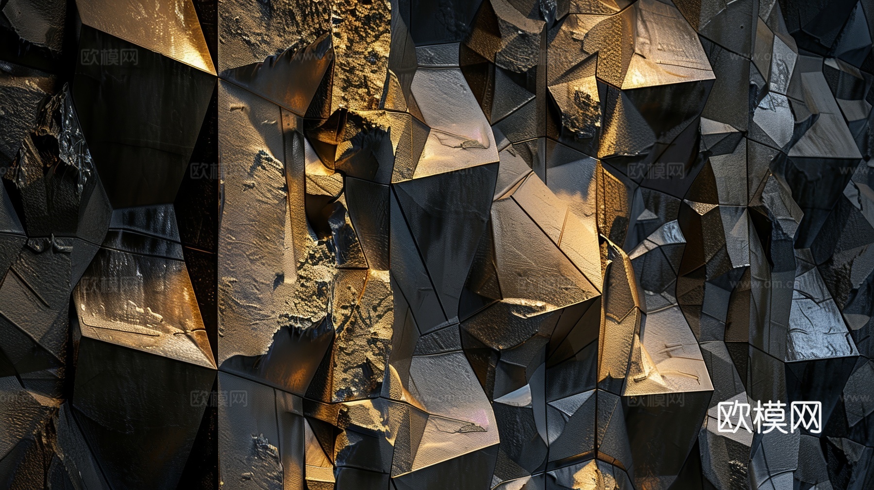 3D浮雕立体砖墙背景下载（渲染图3）