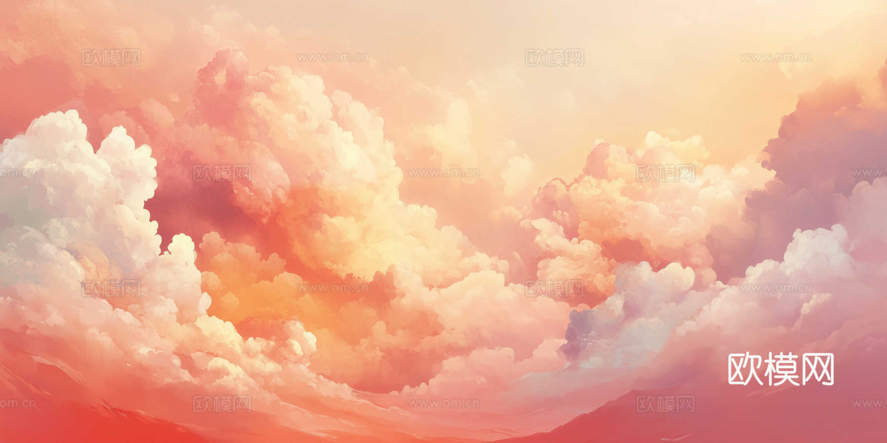 梦幻云彩科幻电视屏幕下载（渲染图1）