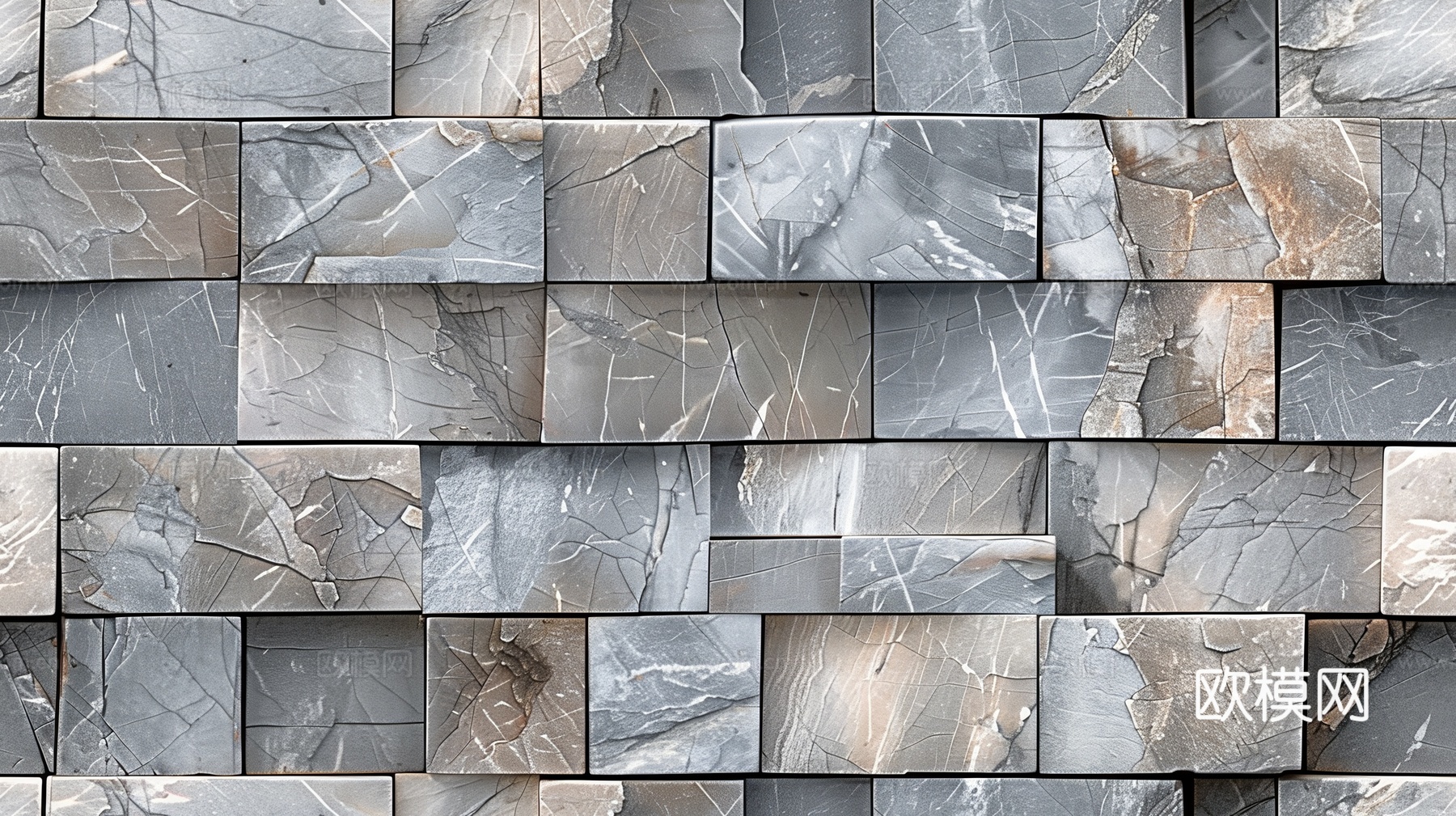 3D浮雕立体砖墙背景下载（渲染图6）